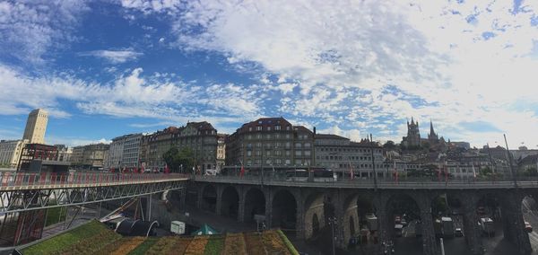 Panoramic view of city against sky