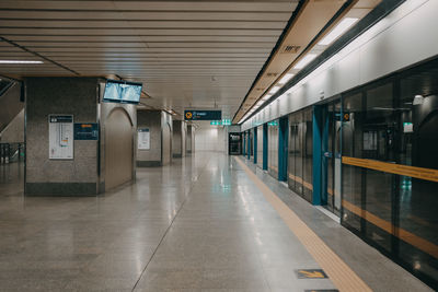 Train at railroad station