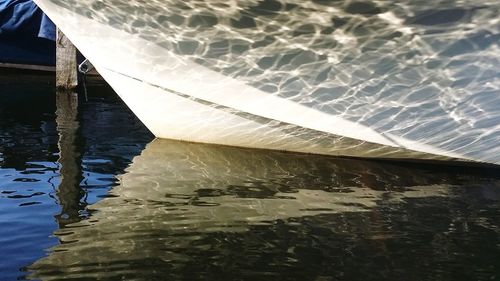 Reflection of building in water