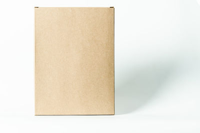 Close-up of paper against white background