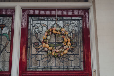 Open glass window on building