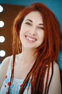 Portrait of smiling young woman
