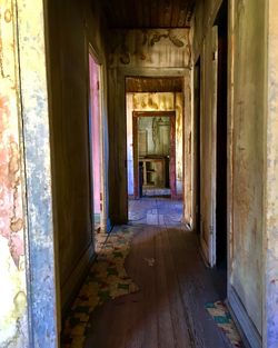 Interior of abandoned house