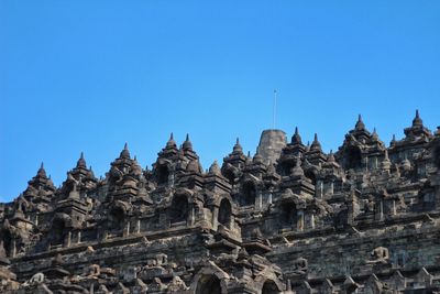 Low angle view of temple against clear sky