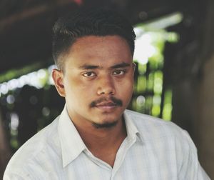 Close-up portrait of young man