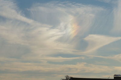 Low angle view of sky at sunset