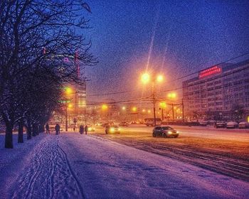 City street at night