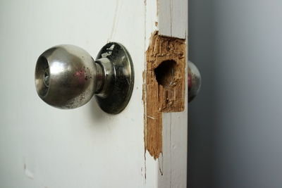 Close-up of closed door