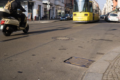 Cars parked on street