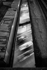 High angle view of staircase