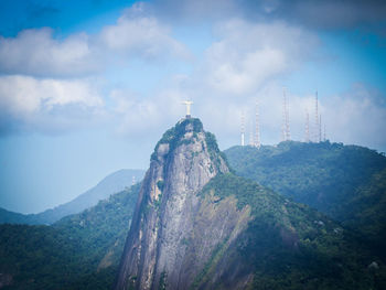 Low angle view of mountain against sky