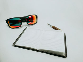 High angle view of sunglasses on table