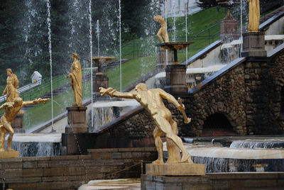 Fountain in front of building