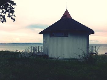 View of sea at sunset