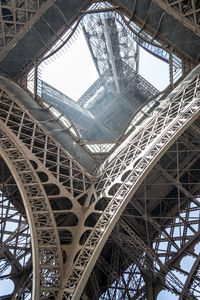 Low angle view of eiffel tower