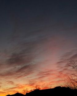 Scenic view of sky during sunset