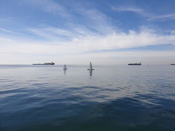 Scenic view of sea against sky