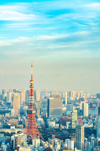 Aerial view of buildings in city