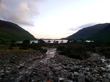 Scenic view of river against sky
