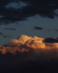 Low angle view of storm clouds in sky