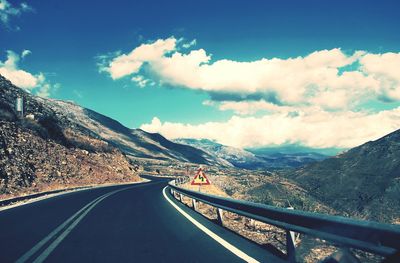 Road passing through mountains