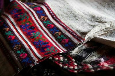 Close-up of multi colored fabric