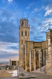 Low angle view of historic building against sky