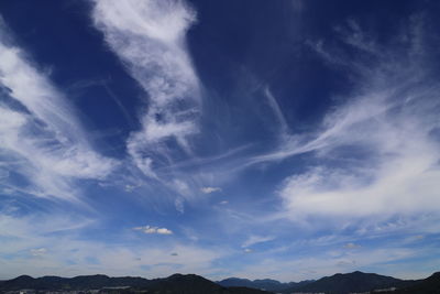Low angle view of cloudy sky