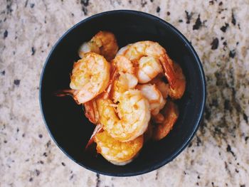 High angle view of food in bowl