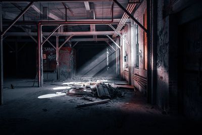 Interior of abandoned building