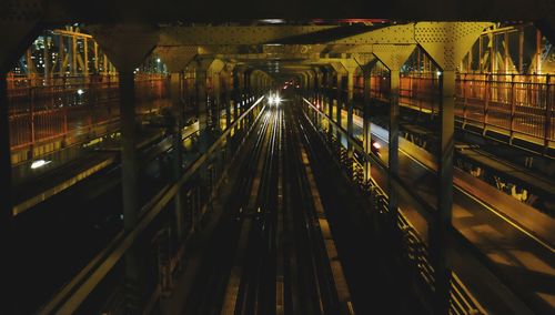 High angle view of railroad track