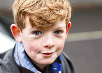 Close-up portrait of boy