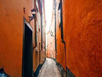 Narrow alley amidst buildings