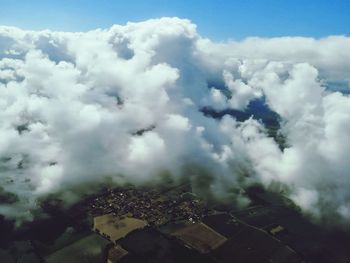 Aerial view of clouds in sky