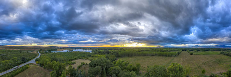 Panoramic view of landscape against sky