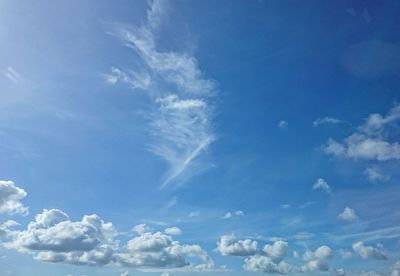 Low angle view of vapor trail in sky