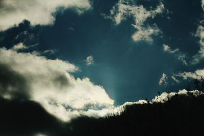 Low angle view of storm clouds in sky