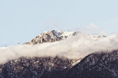 Snow covered mountain against sky