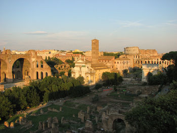 Historic buildings against sky