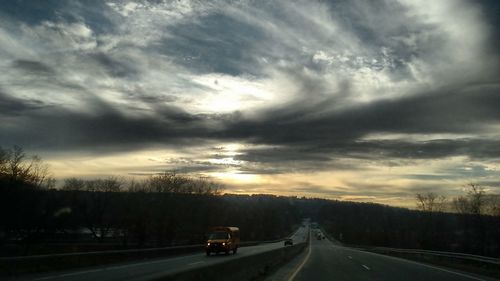 Country road at sunset