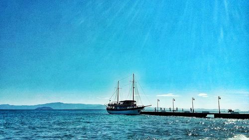 Boats in sea