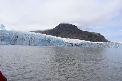 Glaciers of iceland, as seen from the water. stunning beauty.