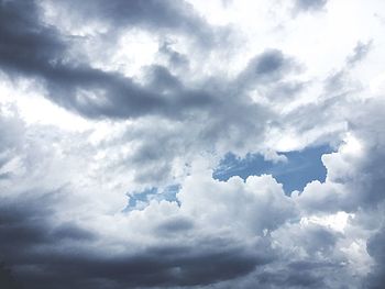 Low angle view of clouds in sky