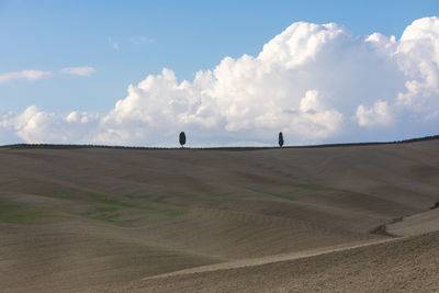 Scenic view of desert against sky