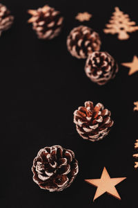 High angle view of cookies on table