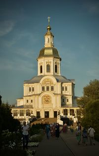 Low angle view of church against sky