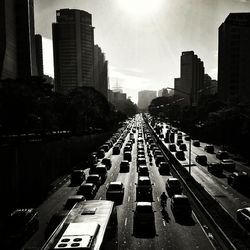 Road passing through city street