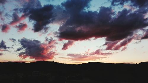 Scenic view of landscape against cloudy sky