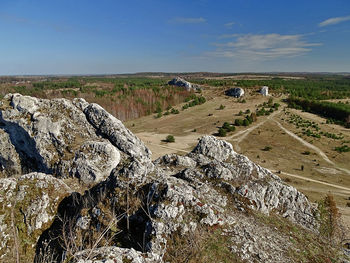 Scenic view of land against sky