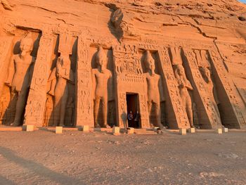 Statues at rock formation